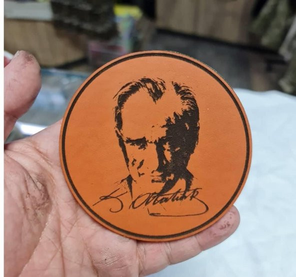 ATATÜRK Deri PEÇ - Arma - Askeri Patch - Resim 2