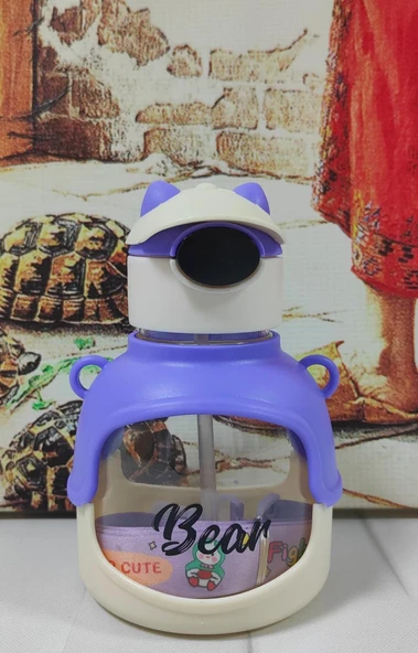 ŞAPKALI ŞEFFAF MATARA SULUK MOR RENK