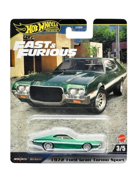 Hot Wheels Fast & Furious Premium Araba  - 72 Ford Gran Torıno Sport - HNW46-HYP72 - 2