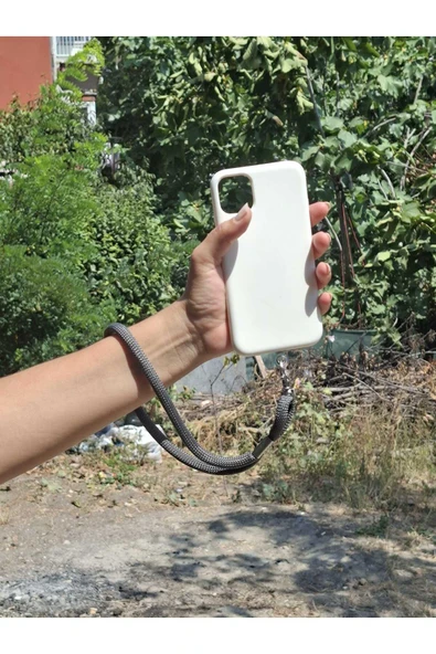 TÜM KILIFLARA UYUMLU ANTRASİT TELEFON EL ASKISI ürün görseli