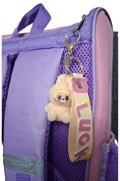 EKRU LABUBU ANAHTARLIK - Resim 2