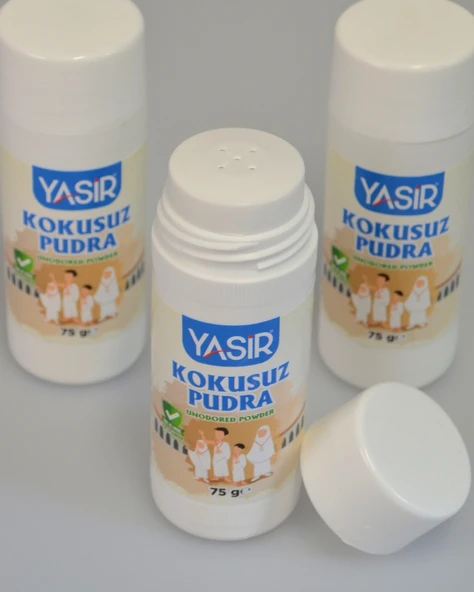 Umre ve Hac İçin Kokusuz Pudra 3 Adet– 75 gr, İhrama Uygun, Cilt Dostu ve Tahriş Önleyici - 3