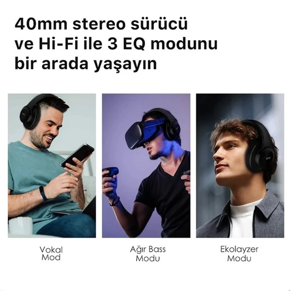 <![CDATA[BİX BH2-BK Siyah SOUNDCRAFT BH2 KATLANABİLİR KULAKÜSTÜ KABLOSUZ KULAKLIK]]> - 5
