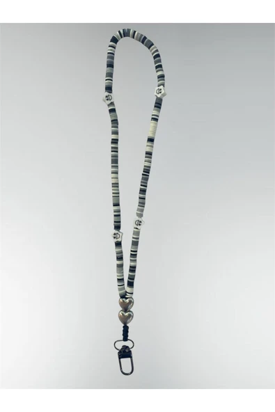 Tüm Kılıflara Uyumlu Siyah Kalpli El Telefon Askısı - Resim 2