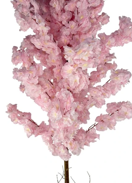 Yapay Ağaç Japon Kiraz Çiçeği Bahardalı Ağacı Beyaz Küre Saksıda Pembe Koyu Renkli 160cm - Resim 6