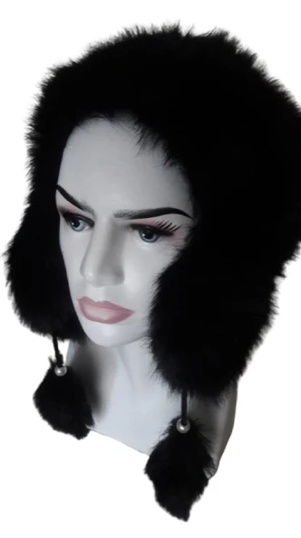 KULAKLI PELUŞ BAYAN BERE - Resim 3