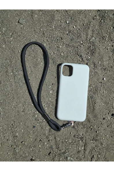 TÜM KILIFLARA UYUMLU ANTRASİT TELEFON EL ASKISI - Resim 3