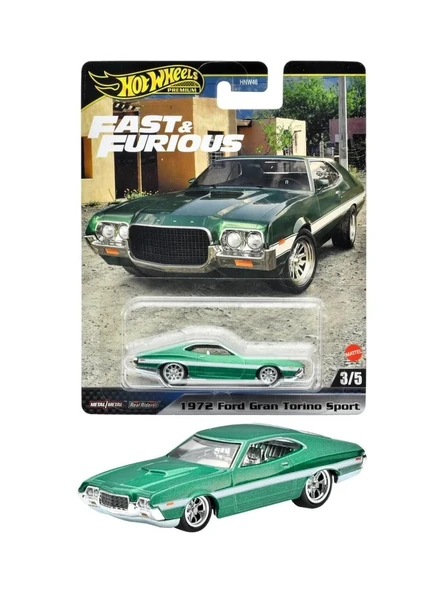 Hot Wheels Fast & Furious Premium Araba  - 72 Ford Gran Torıno Sport - HNW46-HYP72