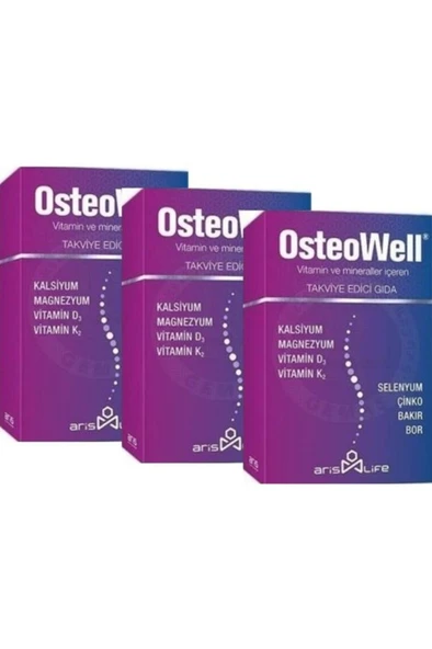 Aris Life Osteowell 30 Tablet 3'Lü PAKET (SKT:01/2028) ürün görseli 1