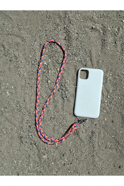 TÜM KILIFLARLA UYUMLU RENKLİ ÖRGÜ BOYUN ASKISI - Resim 3