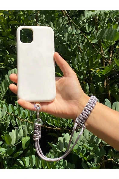 Tüm Kılıflara Uyumlu Gri Bileklik Telefon Askısı ürün görseli