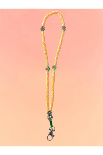 Tüm Kılıflara Uyumlu Turuncu Kalpli El Telefon Askısı - Resim 2