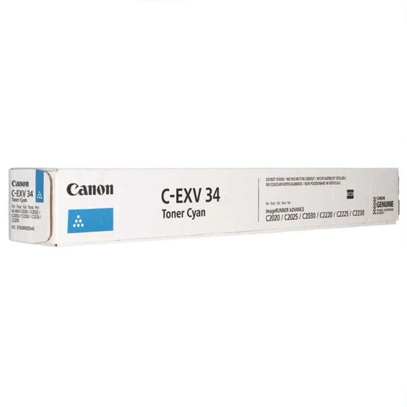 Canon C1225 Muadil Toner / C-EXV034 Muadil Toner Mavi - Resim 2