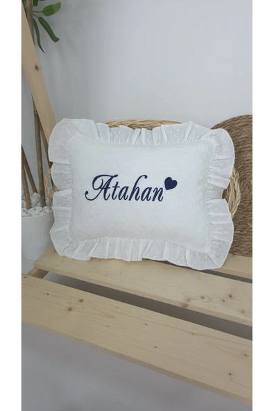 gros shop Müslin Yeni Doğan 2Katlı Organik %100Pamuk Kişiye Özgü Nakışlı Hastane Çıkış Seti (Kalpli Model-2) - 4