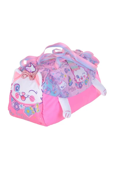 Vest Pembe Kedi Çocuk Spor Çantası