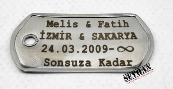 Lazer Baskı Orjinal Asker Künyesi - Resim 3