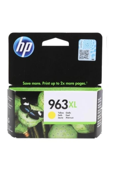 Lazer Ofis Malzemeleri Hp 963XL Sarı Orjinal Kartuş 1,6k - 1