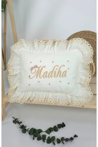 gros shop Müslin Yeni Doğan 4Katlı Organik %100Pamuk Kişiye Özgü Nakışlı Hastane Çıkış Seti (Papatya Model-10) - Resim 2