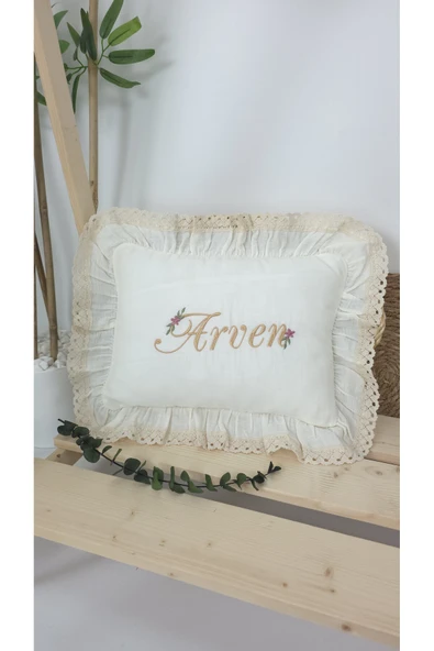 gros shop Müslin Yeni Doğan 4Katlı Organik %100Pamuk Kişiye Özgü Nakışlı Hastane Çıkış Seti-Papatya - Resim 2