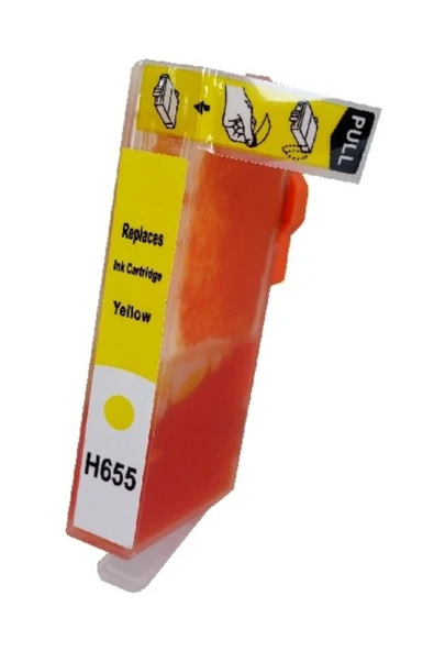 Lazer Ofis Malzemeleri Hp 655XL Sarı Muadil Kartuş 0,6k ürün görseli