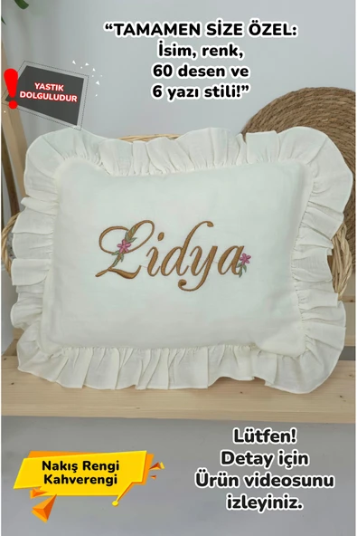 gros shop Müslin Yeni Doğan 4Katlı Organik %100Pamuk Kişiye Özgü Nakışlı Hastane Çıkış Seti (Papatya Model-9) ürün görseli