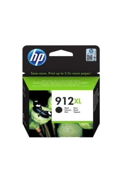 Lazer Ofis Malzemeleri Hp 912XL Siyah Orjinal Kartuş 0,825K - 1