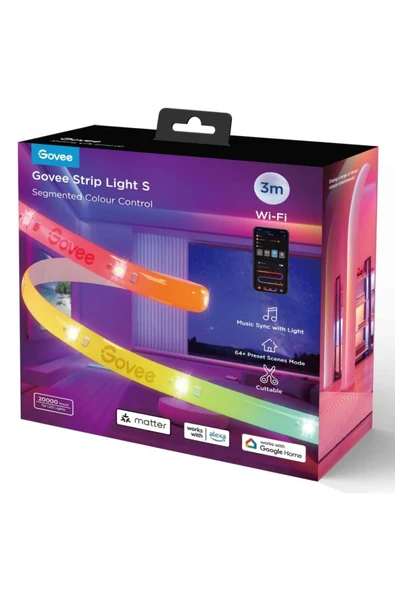 Govee RGBICW Koruyucu Kaplamalı Led Şerit Işık S (3 M) - H612FCD1 - 1