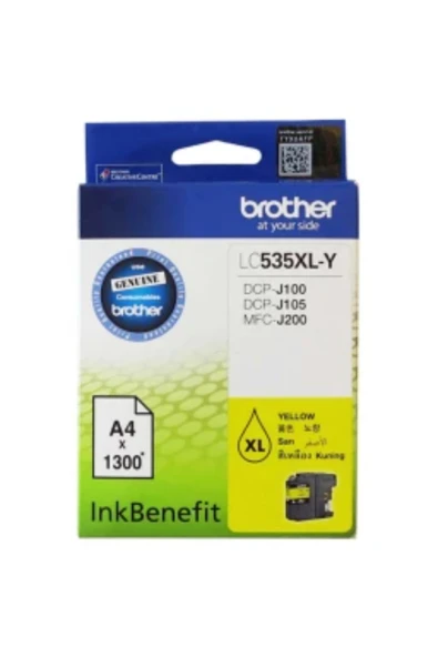 Lazer Ofis Malzemeleri Brother LC535XL Sarı Orjinal Kartuş 1,3K ürün görseli 1