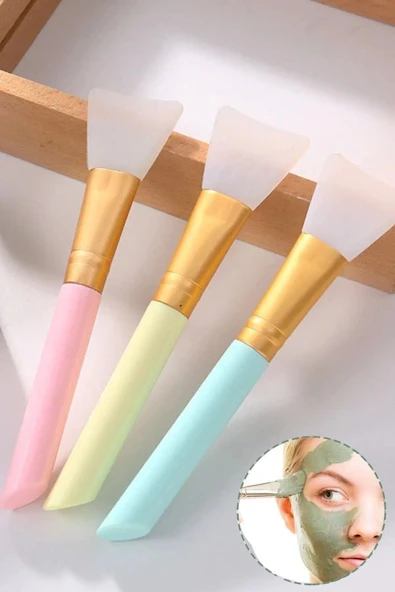 Silikon Maske & Krem Sürme Spatulası 1 Adet Karışık Renk - 4