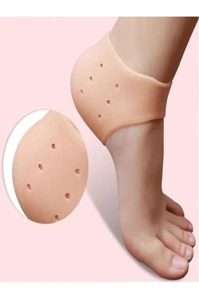 Topuk Gömleği Diken Çorabı Koruyucu Gömlek Topuk Tabanlık Ten Rengi - 4