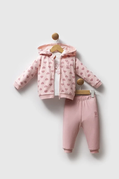 U.S. Polo Assn 3'lü Takım USB2712 Açık Pembe ürün görseli