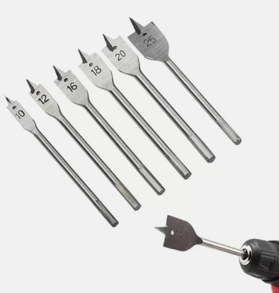 6 Parça Tahta Ahşap Oyma Ağaç Delici Yaprak Matkap Uç Seti Yaprak Panç Yaprak Punch Kelebek Panç - 5