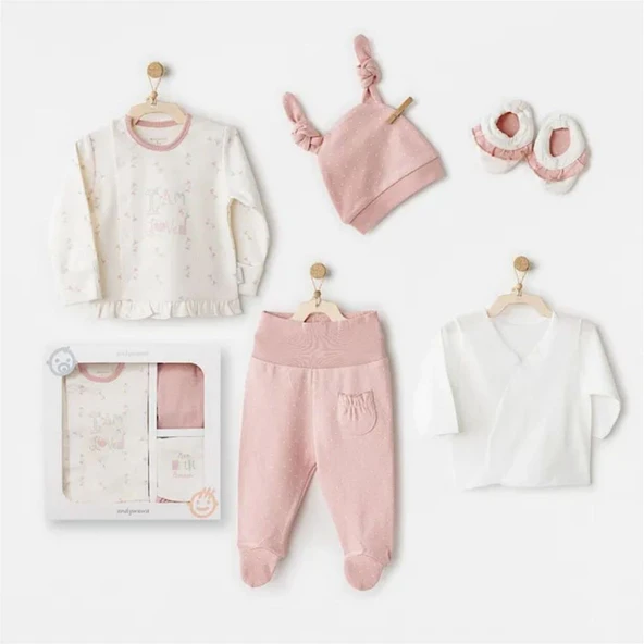 Andywawa AC26080 Mon Petit Amour 5'li Hastane Çıkışı Ekru ürün görseli 1