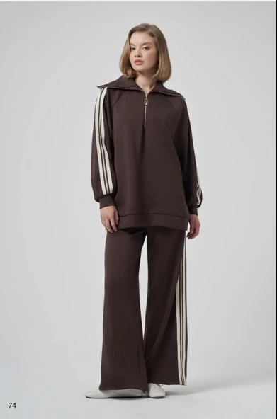 Nuss 1041 Tam Boy Şeritli Pantolonlu Takım - Resim 2