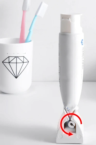 Diş Macun Sıkacağı Çevirmeli Diş Macunu Krem Boya Tüp Sıkma 1 Adet - 2