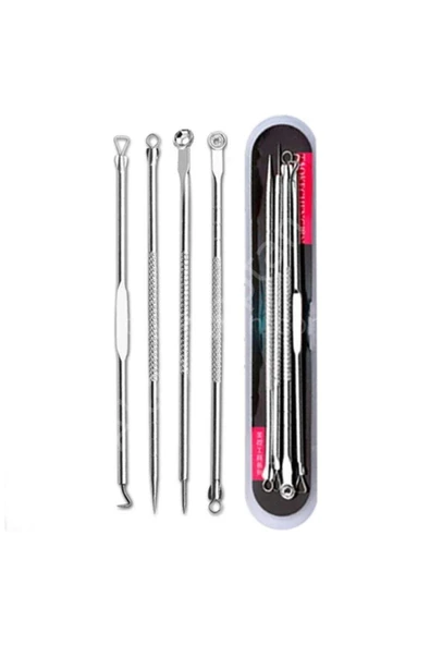 Siyah Nokta Temizleyi Gümüş 4'lü Komedon Seti Kutulu