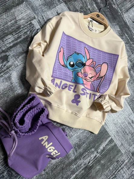 Stitch Kız Çocuk Eşofman Takım - 6