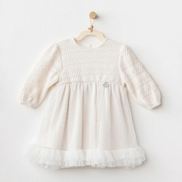 Andywawa AC26136 Wawa Exclusive Elbise Ekru ürün görseli 1