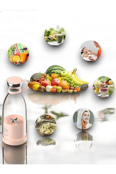 Buz Kırabilen Şarjlı Kişisel Blender Kolay Taşınabilir - 2