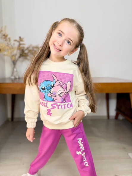 Stitch Kız Çocuk Eşofman Takım - 9