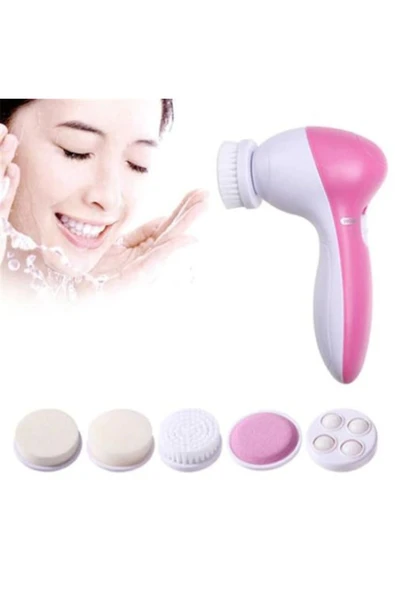 5 iN 1 Pilli Yüz Temizleme,Masaj ve Peeling Fırça seti - 3