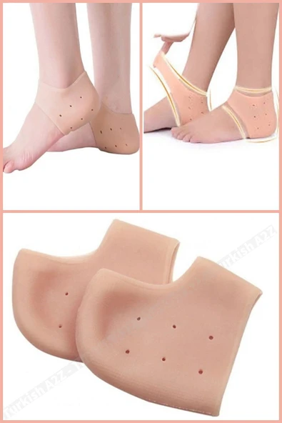 Topuk Gömleği Diken Çorabı Koruyucu Gömlek Topuk Tabanlık Ten Rengi