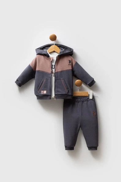 U.S. Polo Assn 3'lü Takım USB2561 Füme ürün görseli