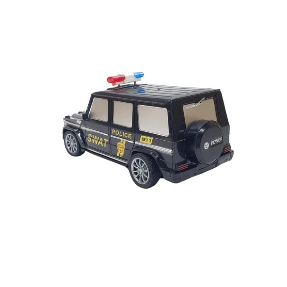 Uzaktan Kumandalı Mercedes Polis Jeep 1:20 Ölçek 18 Cm Siyah - 13578-887 - Resim 4