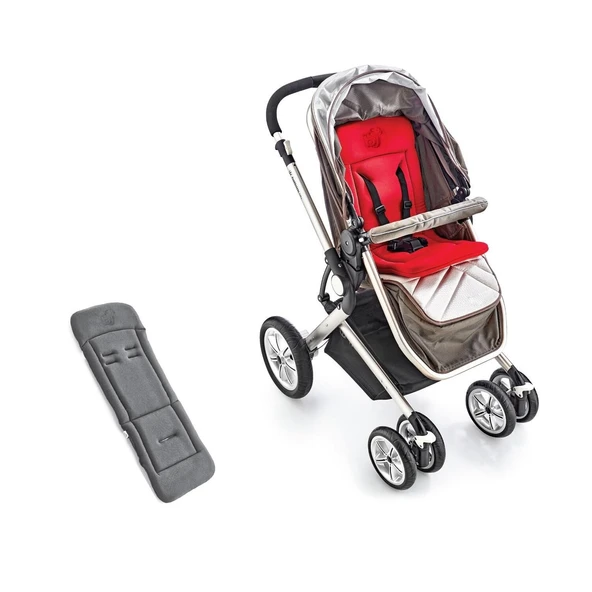 BabyJem Bebek Arabası Puset Minderi 346 Gri - 3