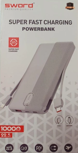 10000 Mah Hızlı Şarj Özellikli -turbo Güçlü Powerbank Sw-10f40 ürün görseli