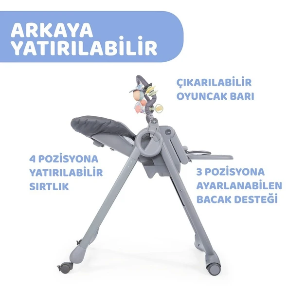 Chicco Polly Magic Relax Mama Sandalyesi Grey Melange - Resim 2