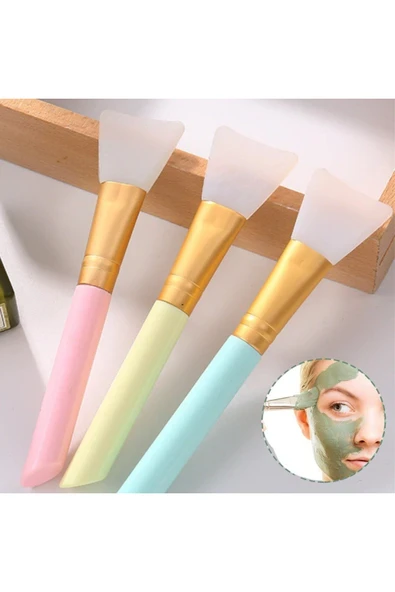 Silikon Maske & Krem Sürme Spatulası 1 Adet Karışık Renk - 4