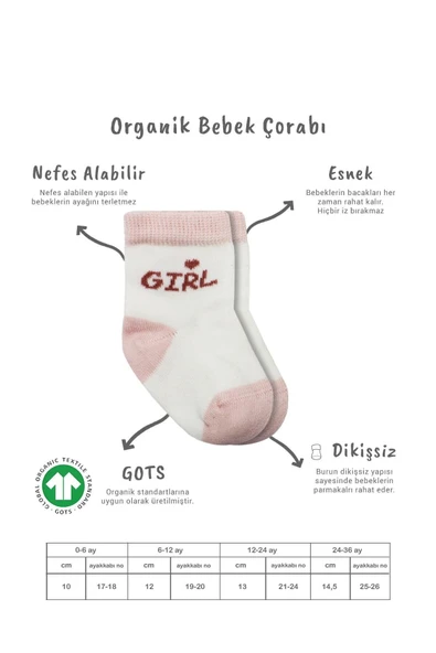 Bistyle 3'Lü Penye Boy And Girl Soket Çorap BS10114 Pembe - Resim 2