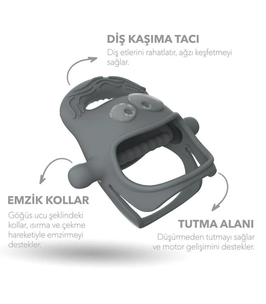 Mochi Diş Kaşıyıcı Gri - 6